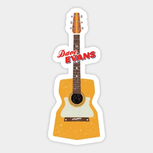 Dave Evans Acoustic Guitar Sticker